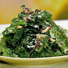 Theres: http://beta.abc.go.com/shows/the-chew/recipes/King-Greens-Salad-Daphne-Oz