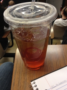 Drinking iced tea since my iced coffee isn't a clean choice for the week